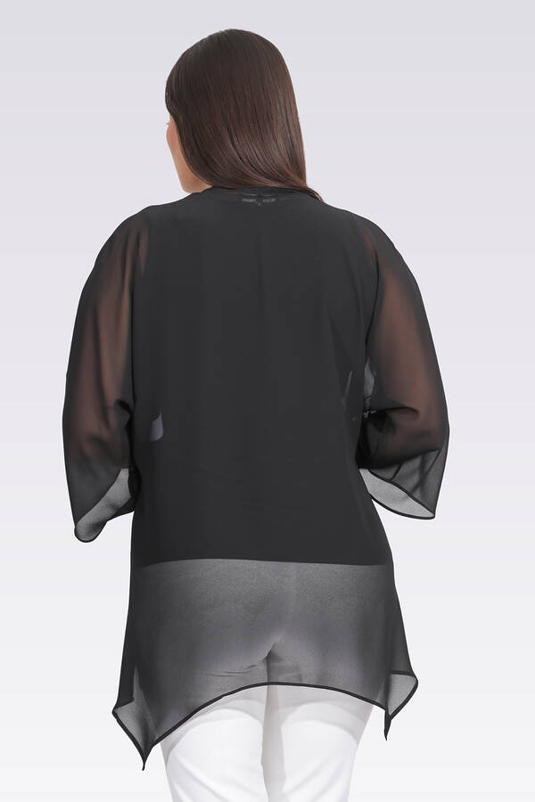 Tolga Saraçoğlu Oversize Şifon Midi Tuni̇k - Minimalist Günlük Stil