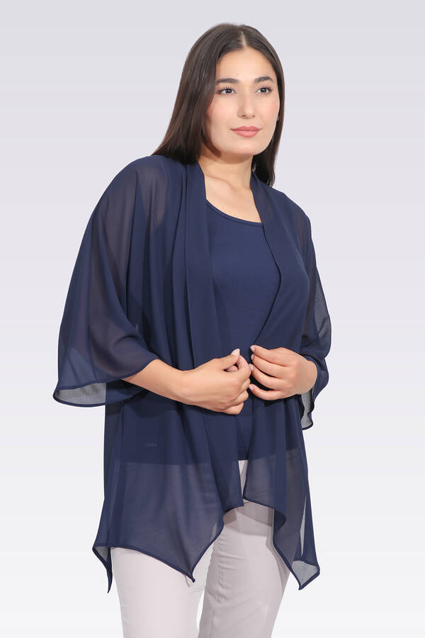 Tolga Saraçoğlu Oversize Şifon Midi Tuni̇k - Minimalist Günlük Stil