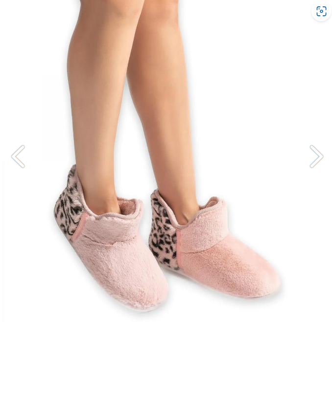 Twigy Leopar Detaylı Peluş Kadın Ev Terliği - Sıcak ve Rahat Translation missing: ar.content.product_image_main
