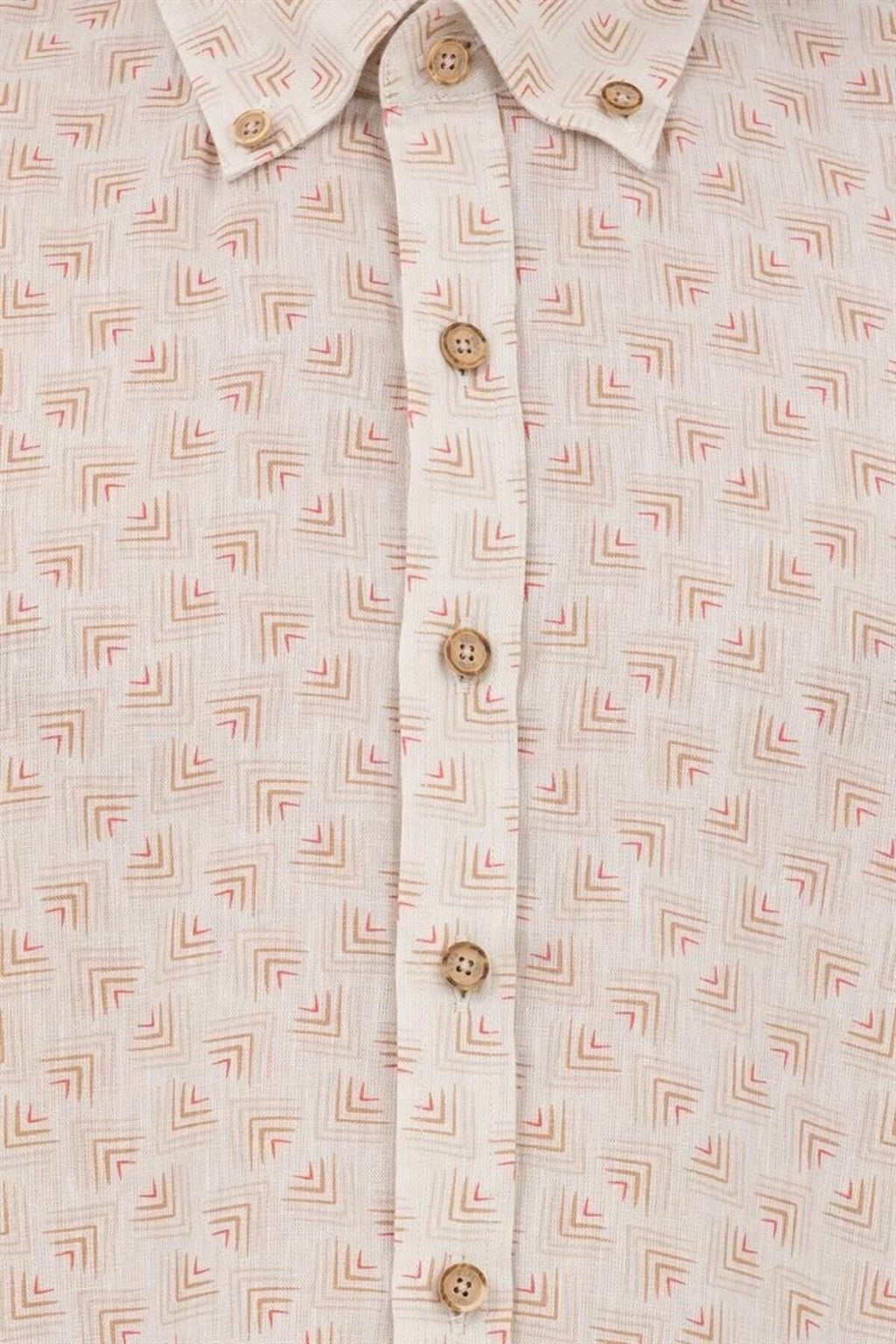 U.S. Polo Assn. Erkek Uzun Kol Geometrik Desen Gömlek - Minimalist Stil