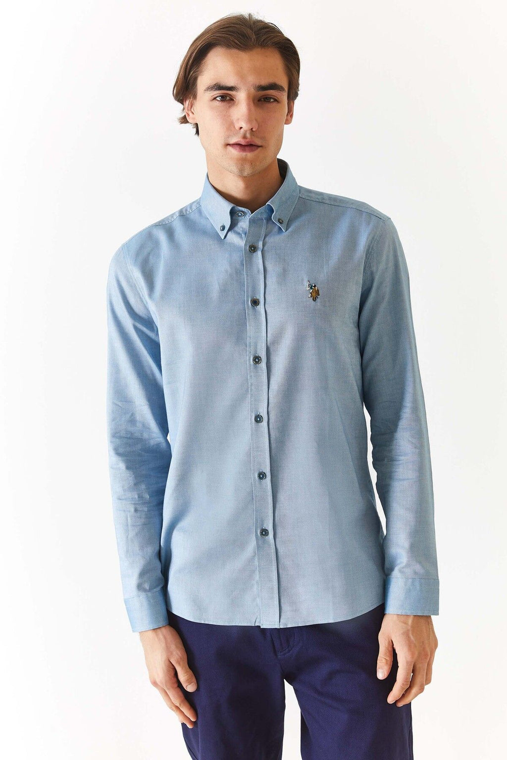 U.S. Polo Assn. Minimalist Erkek Uzun Kol Gömlek - Günlük & İş