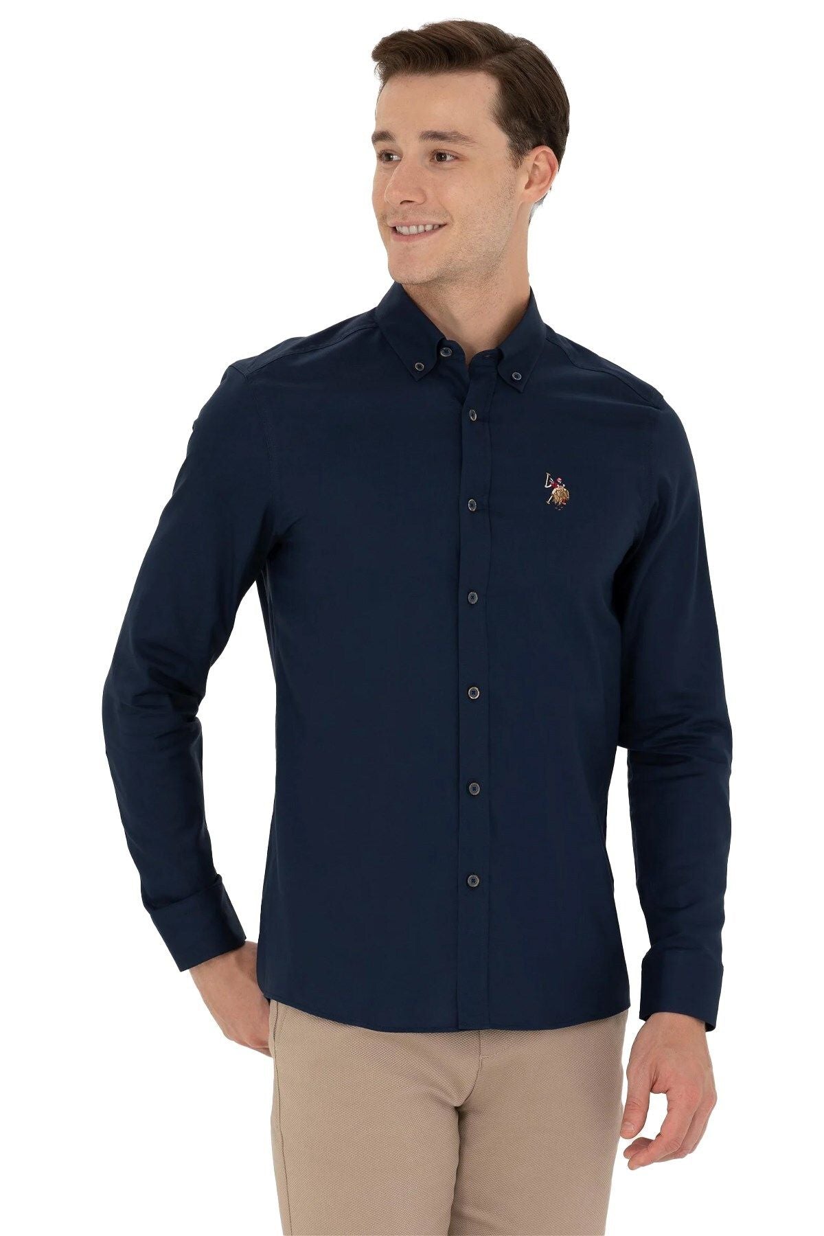 U.S. Polo Assn. Minimalist Erkek Uzun Kol Gömlek - Günlük & İş Translation missing: ar.content.product_image_secondary