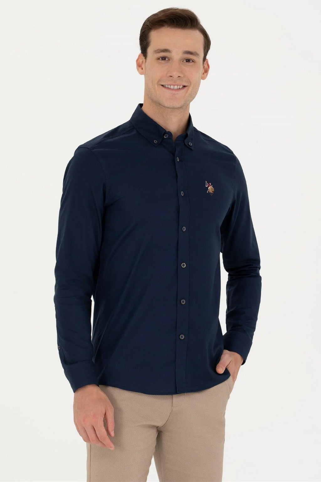 U.S. Polo Assn. Minimalist Erkek Uzun Kol Gömlek - Günlük & İş
