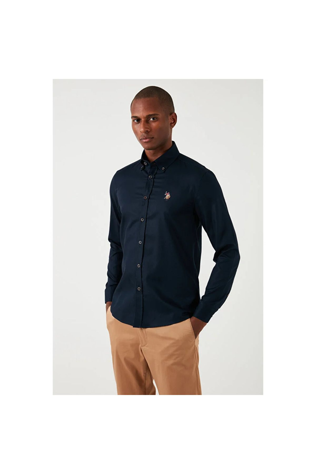U.S. Polo Assn. Erkek Minimalist Uzun Kol Gömlek - Regular Fit