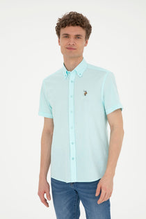 U.S. Polo Assn. Minimalist Kısa Kol Erkek Gömleği - Regular Fit