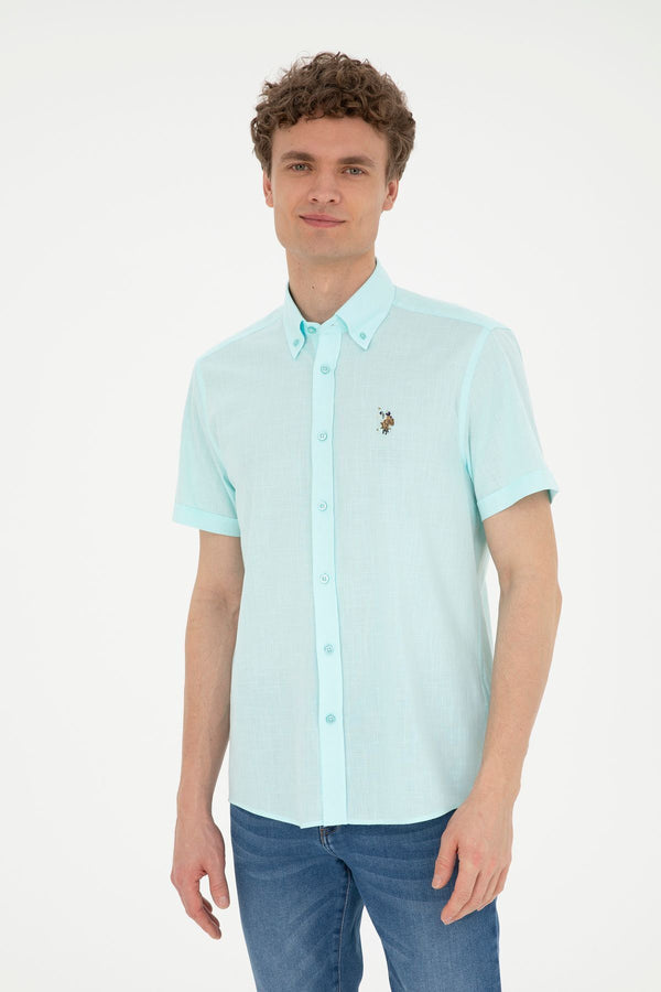 U.S. Polo Assn. Minimalist Kısa Kol Erkek Gömleği - Regular Fit