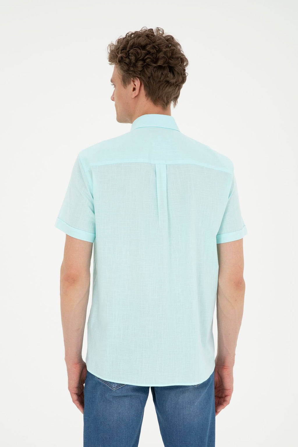 U.S. Polo Assn. Minimalist Kısa Kol Erkek Gömleği - Regular Fit