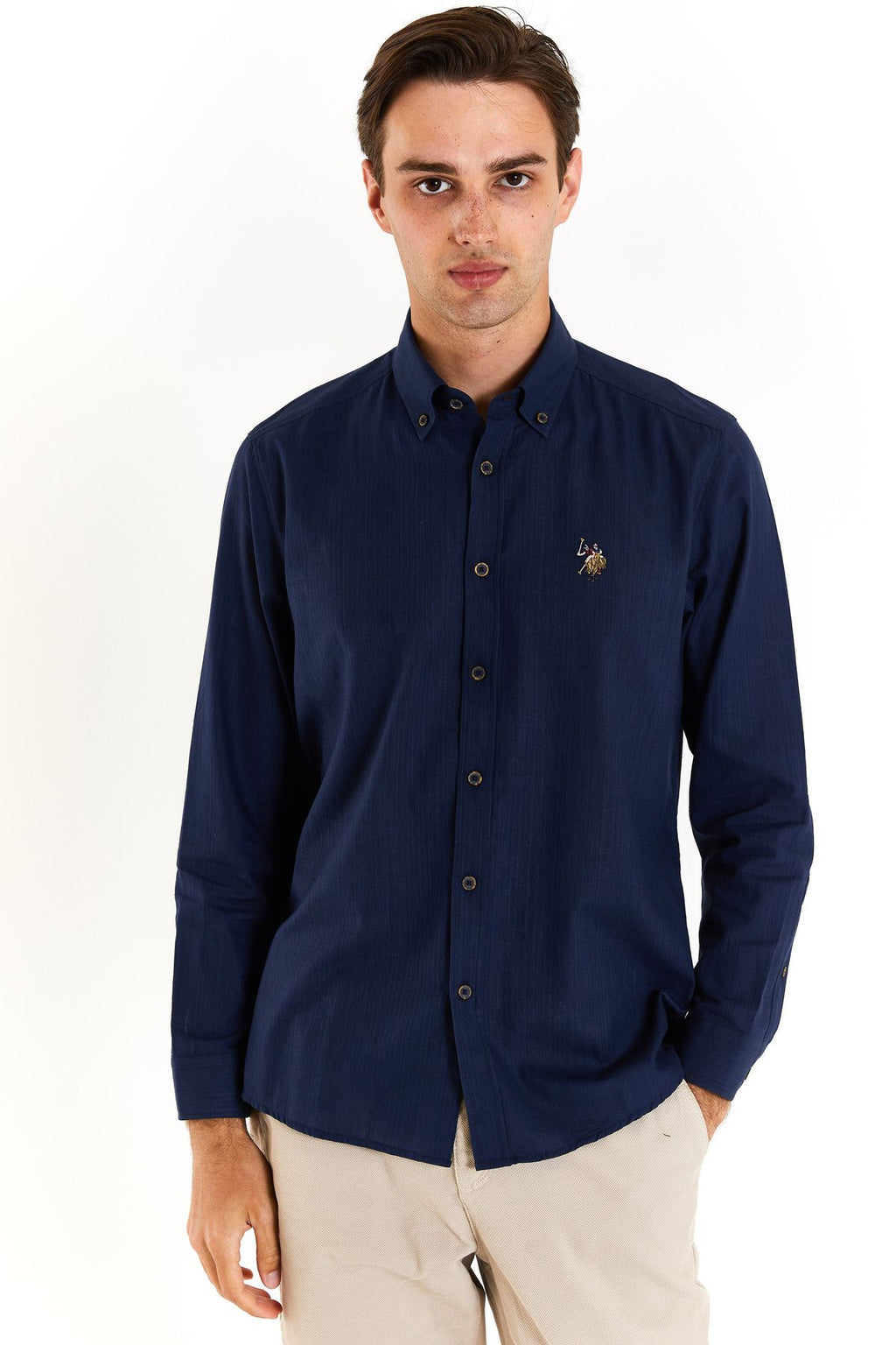 U.S. Polo Assn. Minimalist Erkek Gömlek - Uzun Kol - Günlük & İş