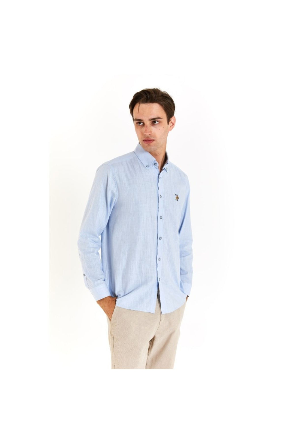 U.S. Polo Assn. Minimalist Erkek Gömlek - Uzun Kol - Günlük & İş