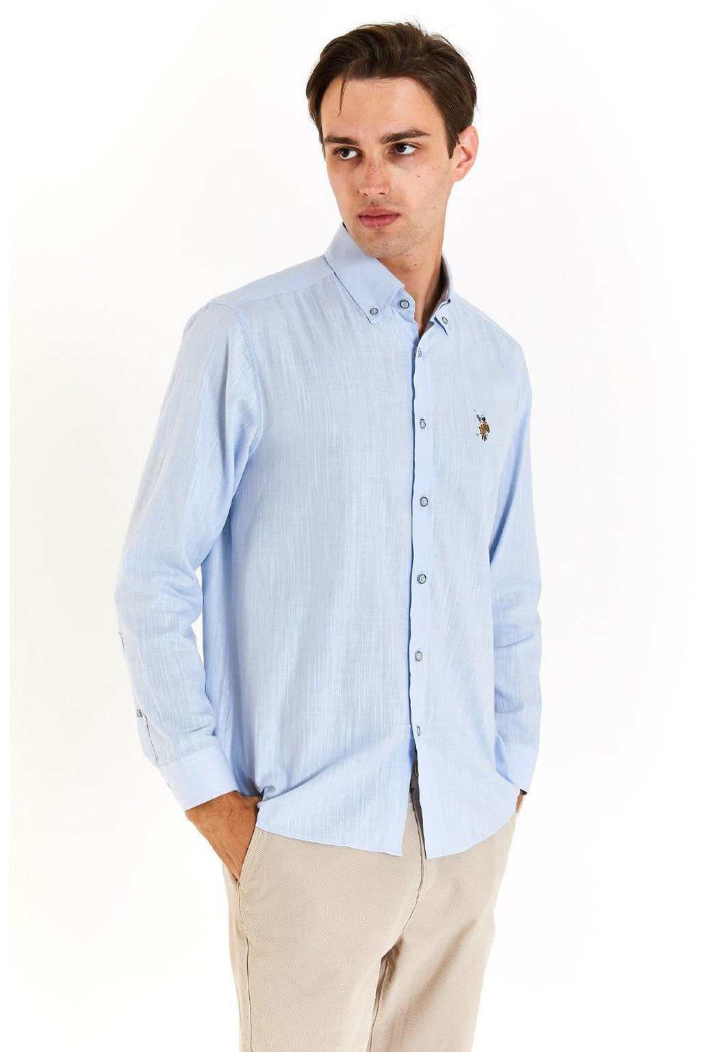 U.S. Polo Assn. Minimalist Erkek Gömlek - Uzun Kol - Günlük & İş