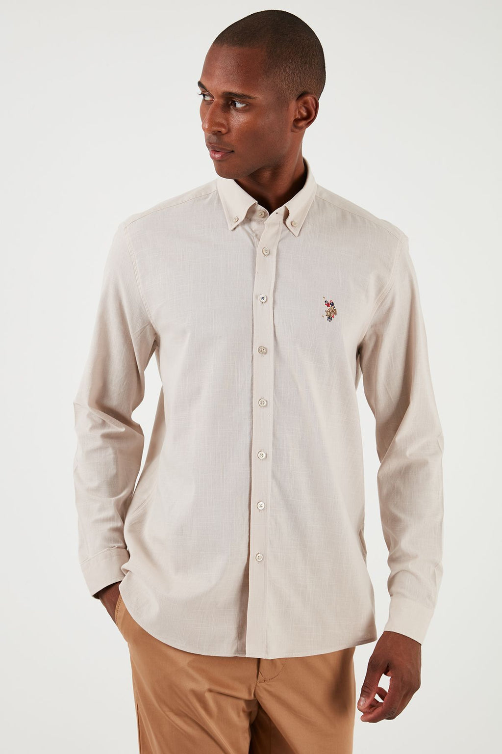 U.S. Polo Assn. Minimalist Erkek Gömlek - Uzun Kol - Günlük & İş