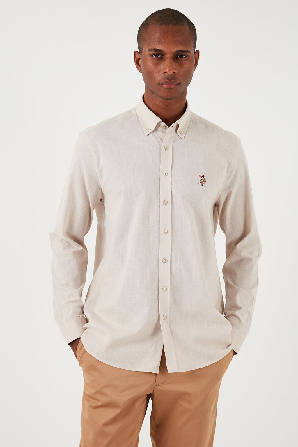 U.S. Polo Assn. Minimalist Erkek Gömlek - Uzun Kol - Günlük & İş