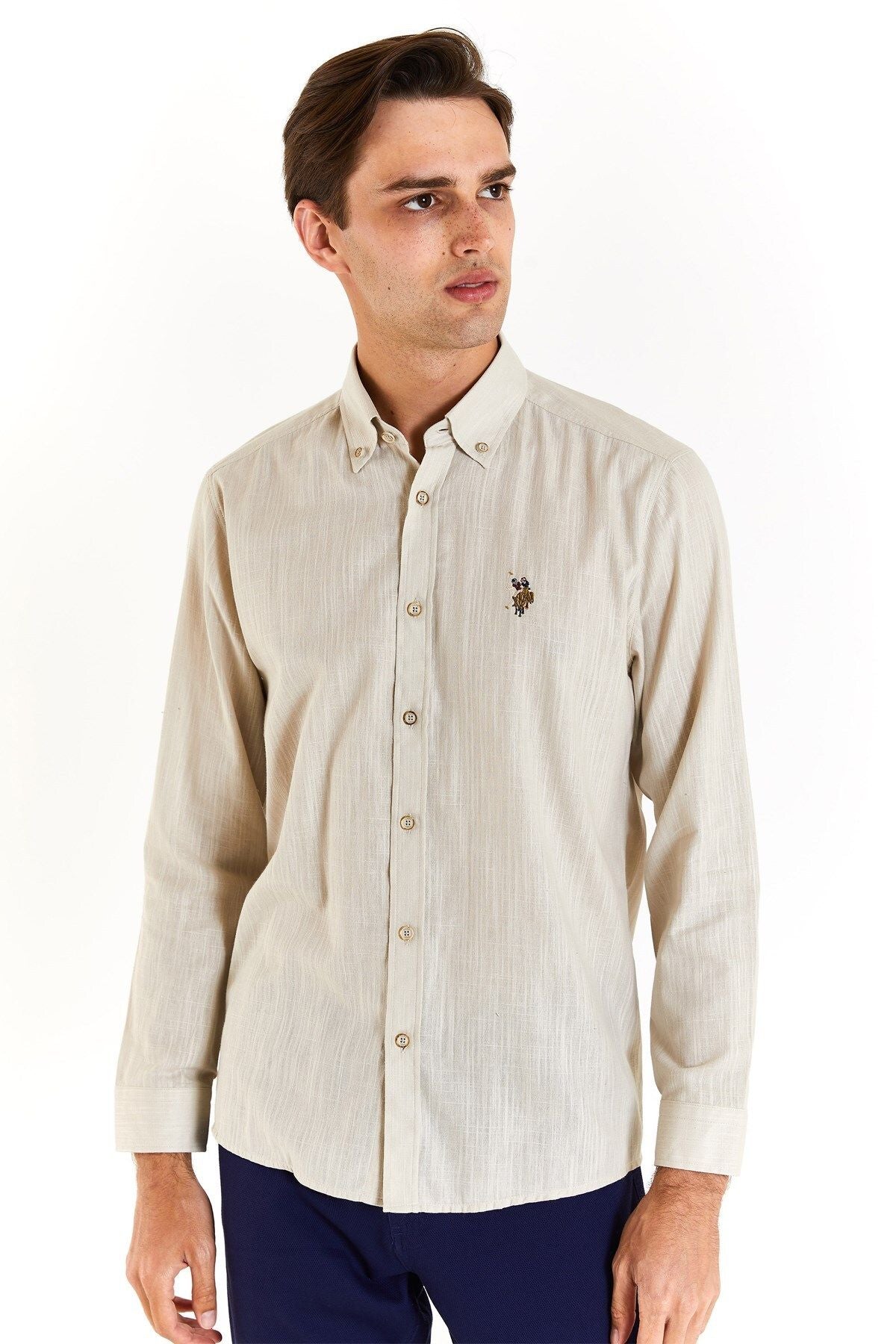 U.S. Polo Assn. Minimalist Erkek Gömlek - Uzun Kol - Günlük & İş