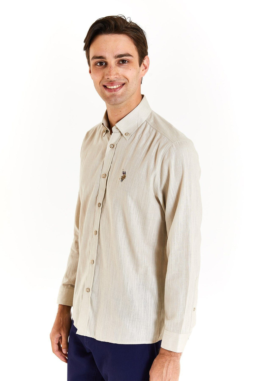 U.S. Polo Assn. Minimalist Erkek Gömlek - Uzun Kol - Günlük & İş