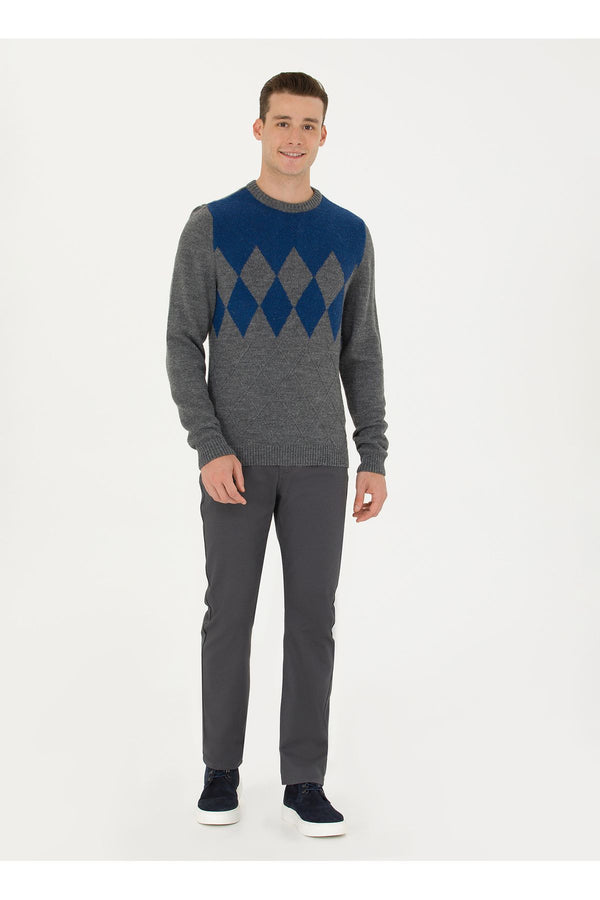 U.S. Polo Assn. Erkek Minimalist Yuvarlak Yaka Kazak - Günlük Stil