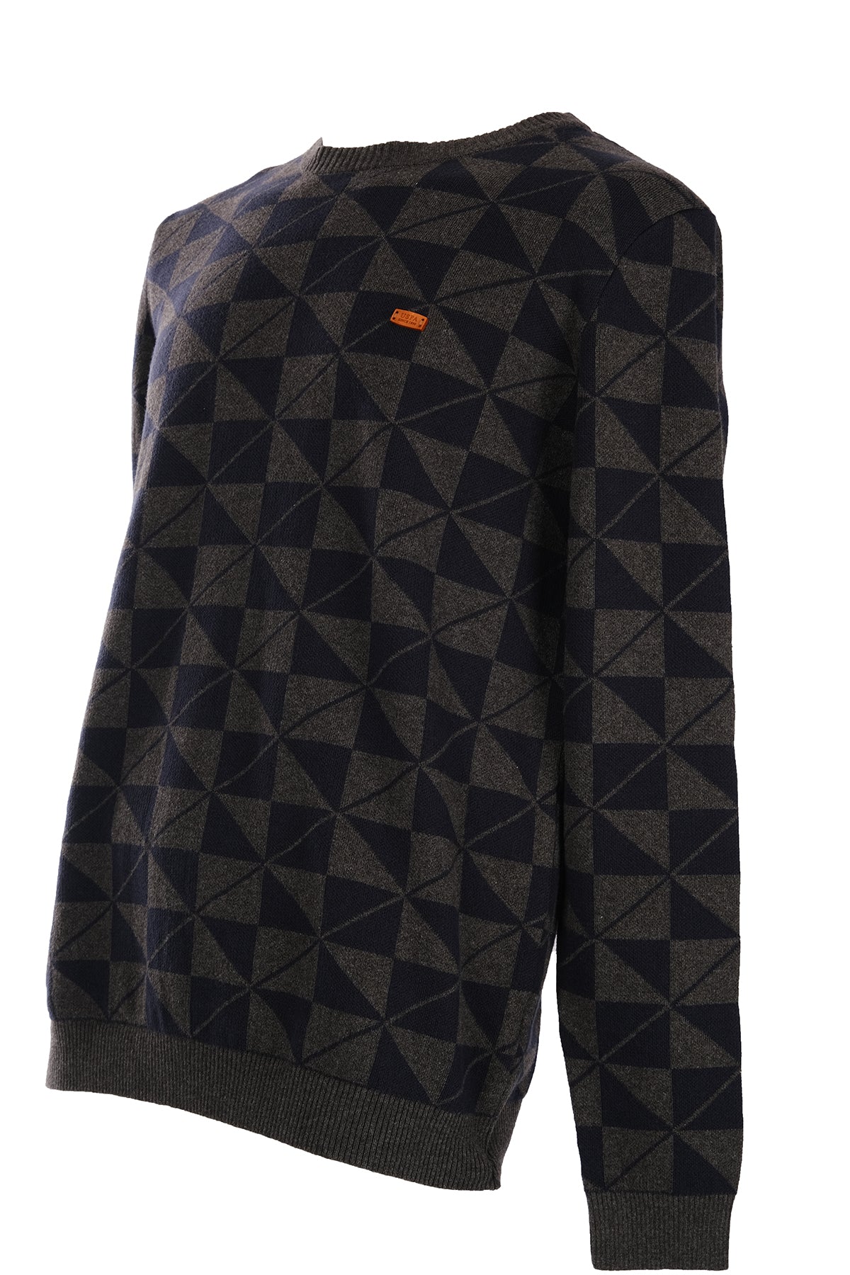 U.S. Polo Assn. Erkek Geometrik Desenli Uzun Kol Kazak - Minimalist Stil Translation missing: ar.content.product_image_secondary