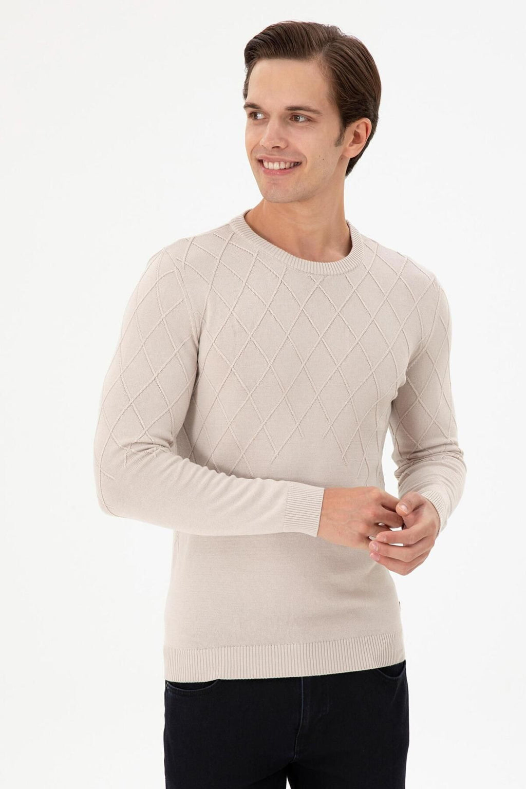 U.S. Polo Assn. Erkek Minimalist Uzun Kol Kazak - Günlük Şıklık