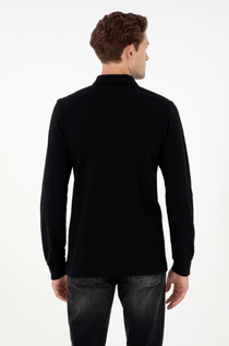 U.S. Polo Assn. Erkek Uzun Kol Polo Yaka Sweatshirt - Günlük Minimalist Stil
