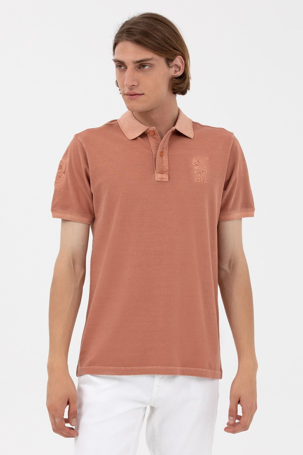 U.S. Polo Assn. Erkek Minimalist Polo Yaka Kısa Kol T-Shirt - Günlük Stil