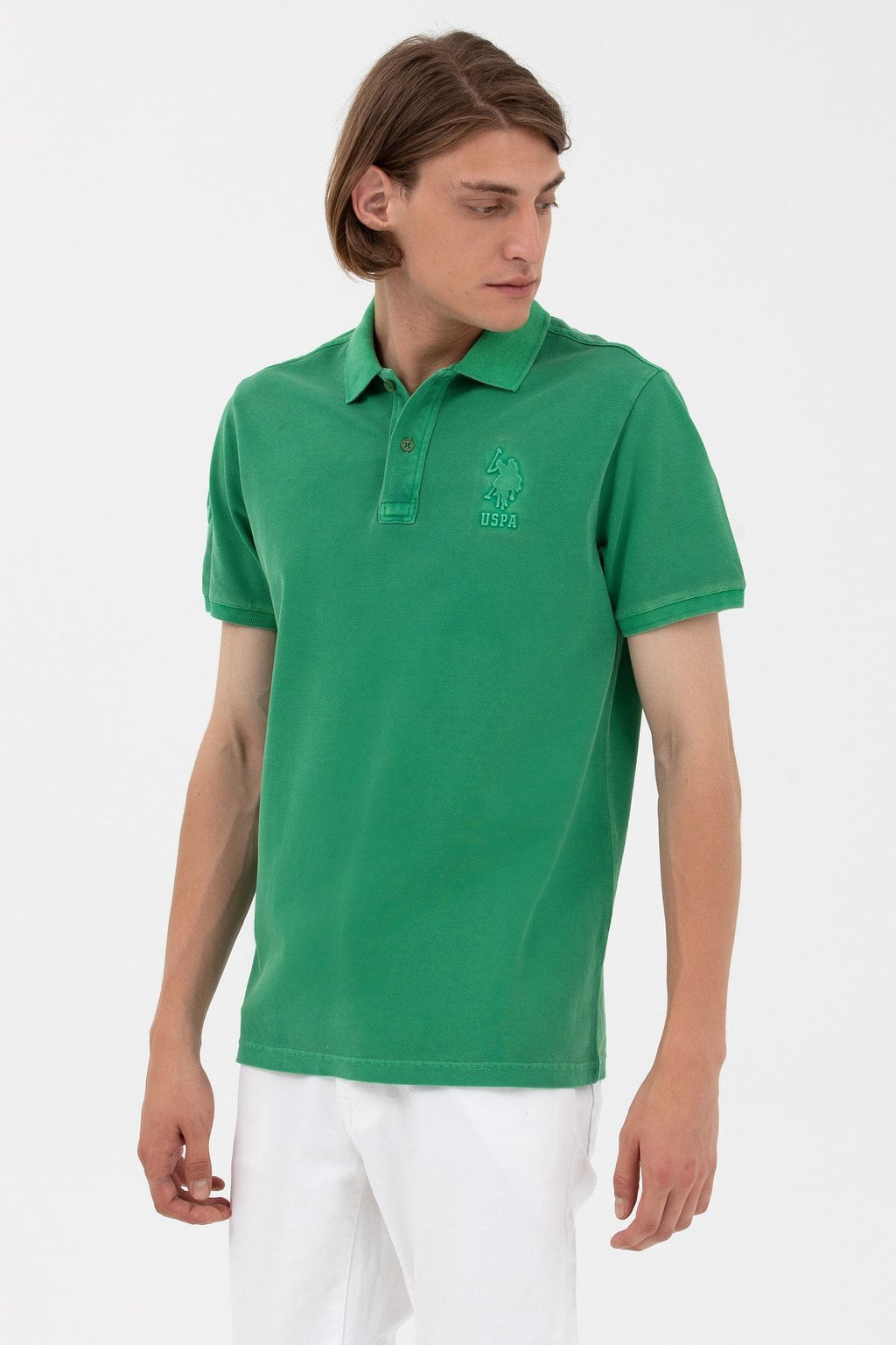 U.S. Polo Assn. Erkek Minimalist Polo Yaka Kısa Kol T-Shirt - Günlük Stil
