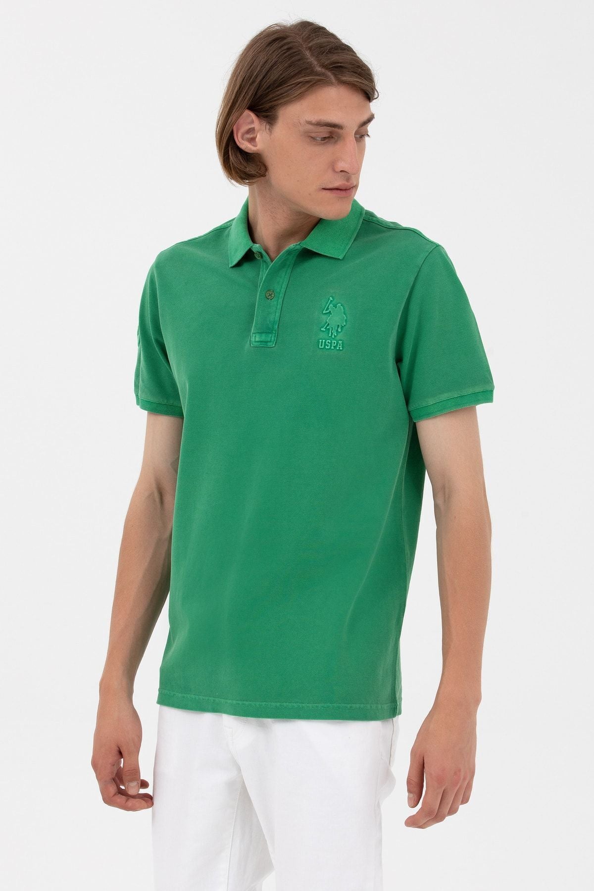 U.S. Polo Assn. Erkek Minimalist Polo Yaka Kısa Kol T-Shirt - Günlük Stil