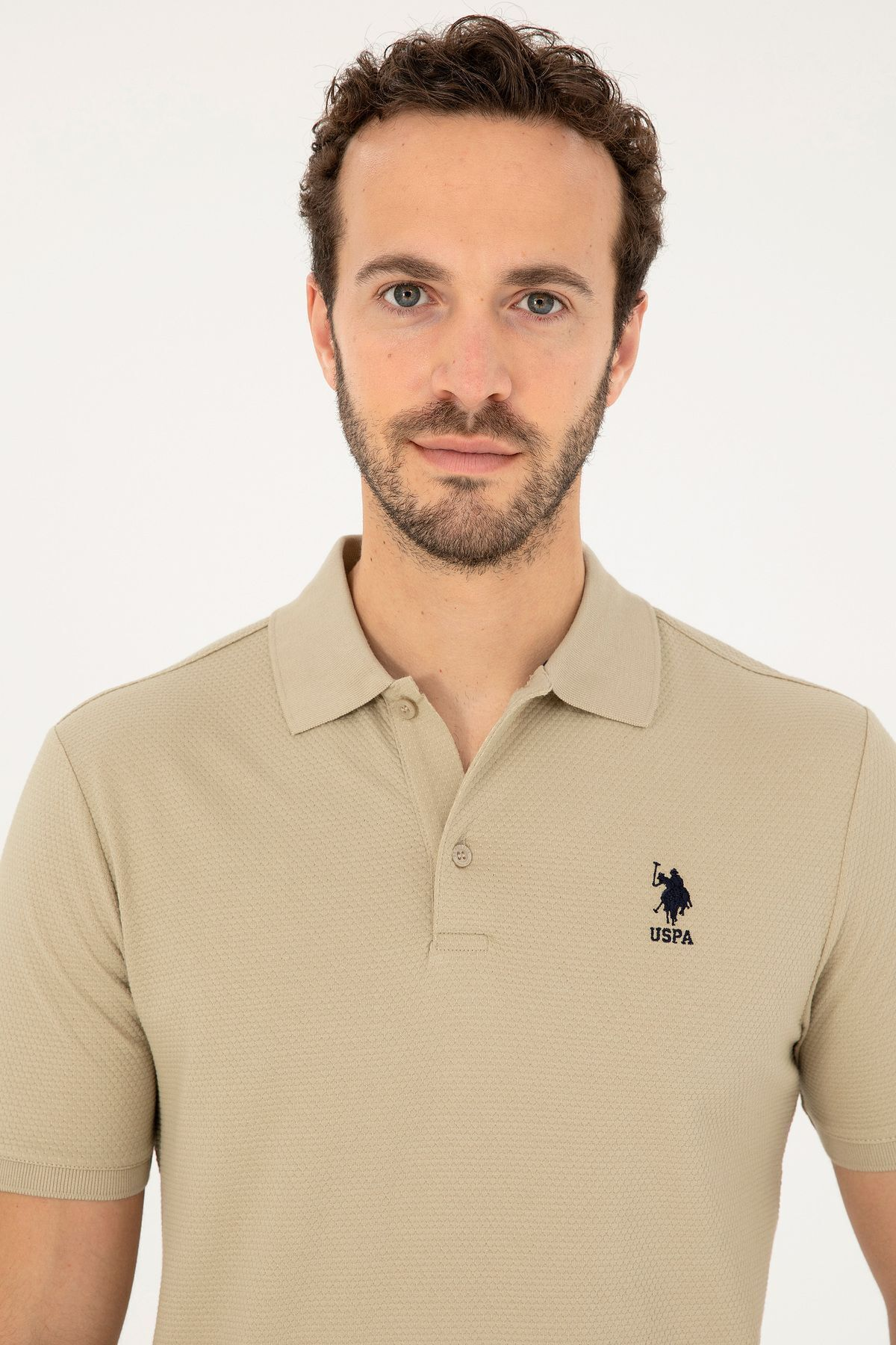 U.S. Polo Assn. Minimalist Polo Yaka Kısa Kol Erkek T-Shirt - Günlük Stil