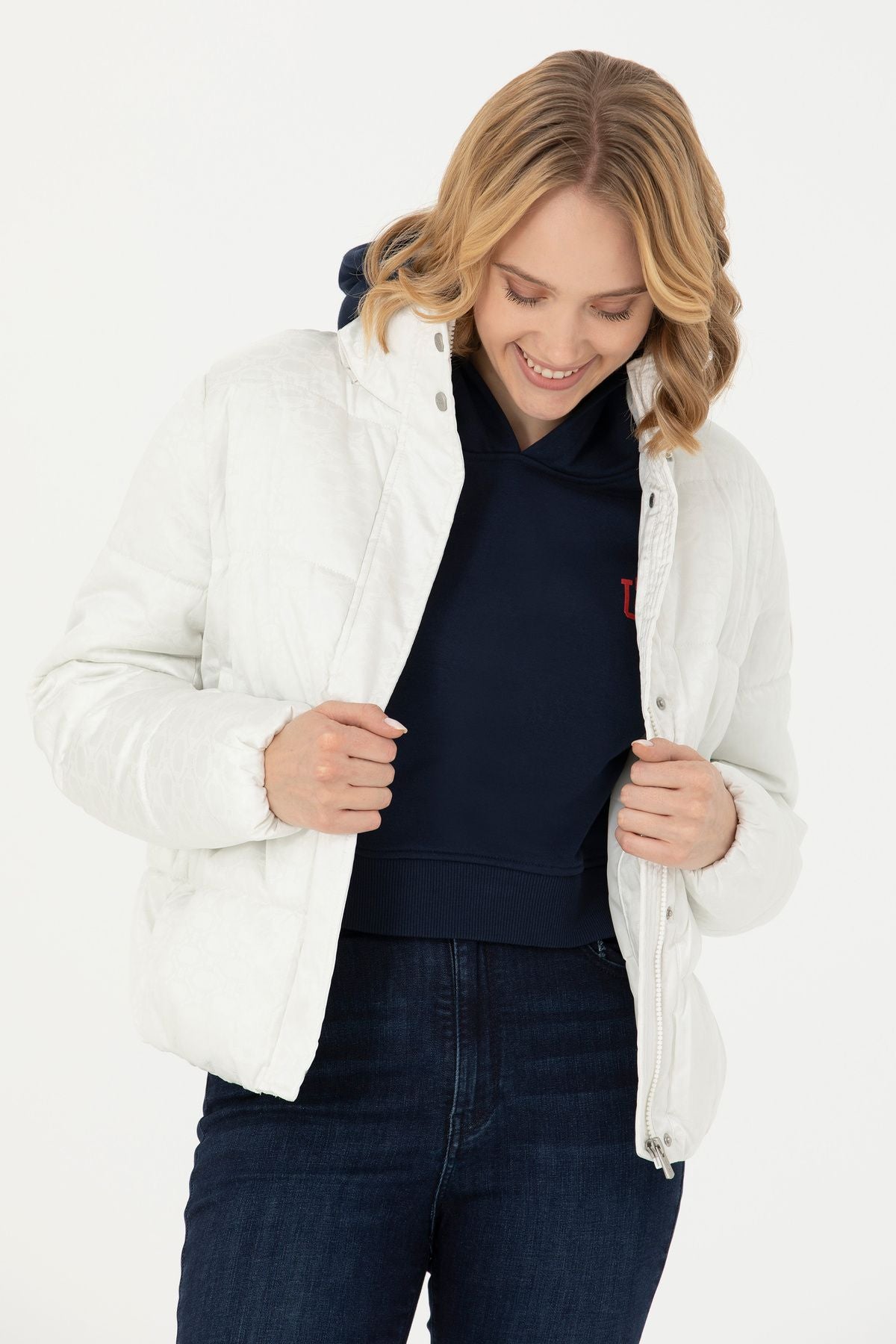 U.S. Polo Assn. Oversize Kapüşonlu Kadın Kışlık Mont