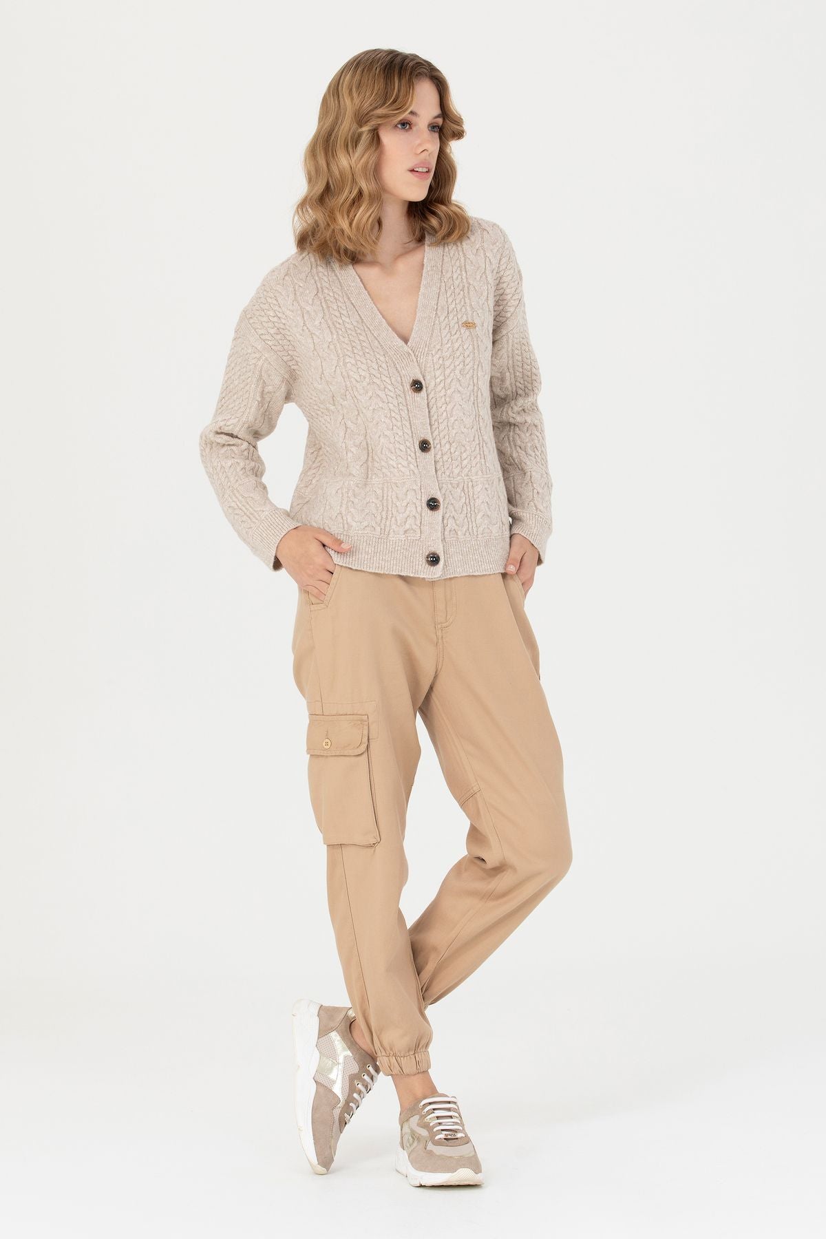 U.S. Polo Assn. Oversize Kadın Cargo Pantolon - Rahat ve Şık Translation missing: ar.content.product_image_main