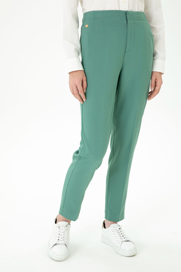 U.S. Polo Assn. Minimalist Kadın Pantolon - Yüksek Bel Dar Kesim