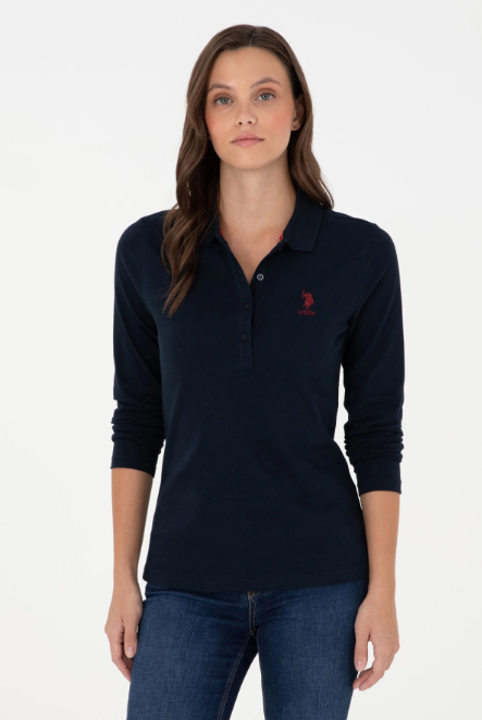 U.S. Polo Assn. Kadın Uzun Kol Polo Yaka Sweatshirt - Minimalist Tarz Translation missing: ar.content.product_image_main