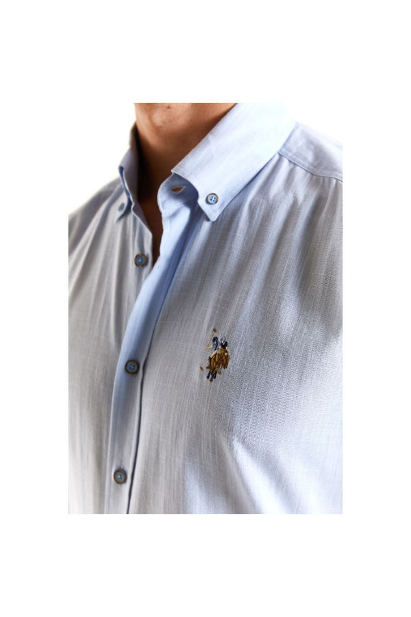 U.S. Polo Assn. Minimalist Kısa Kol Erkek Gömleği - Regular Fit