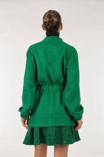 Unique Mode Oversize Tüy Detaylı Midi Kadın Ceket - Vintage Stil