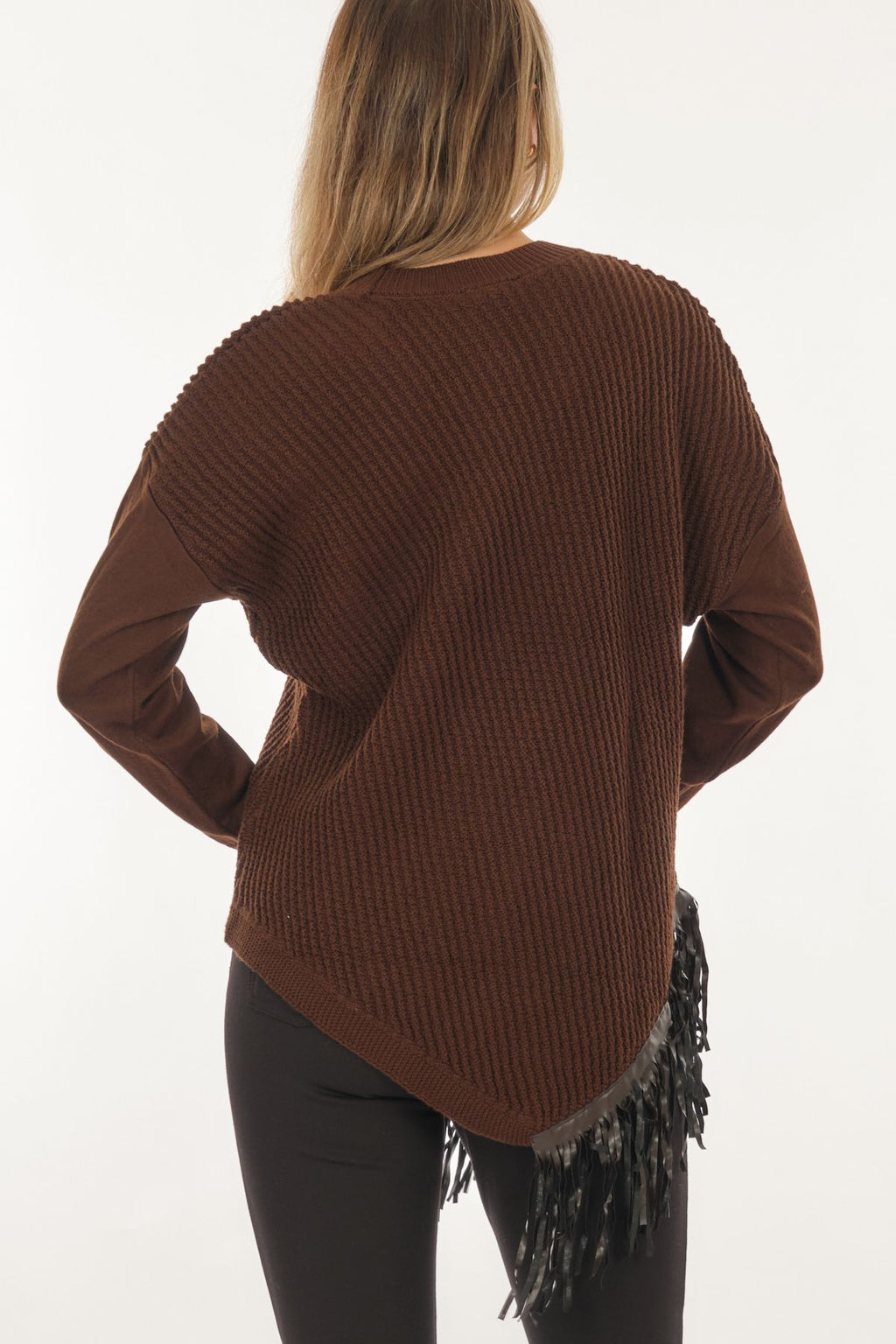 Unique Mode Oversize Fırfırlı Kadın Kazak - Minimalist Stil