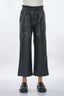 Unique Mode Deri Look Yüksek Bel Midi Crop Pantolon - Günlük Şıklık