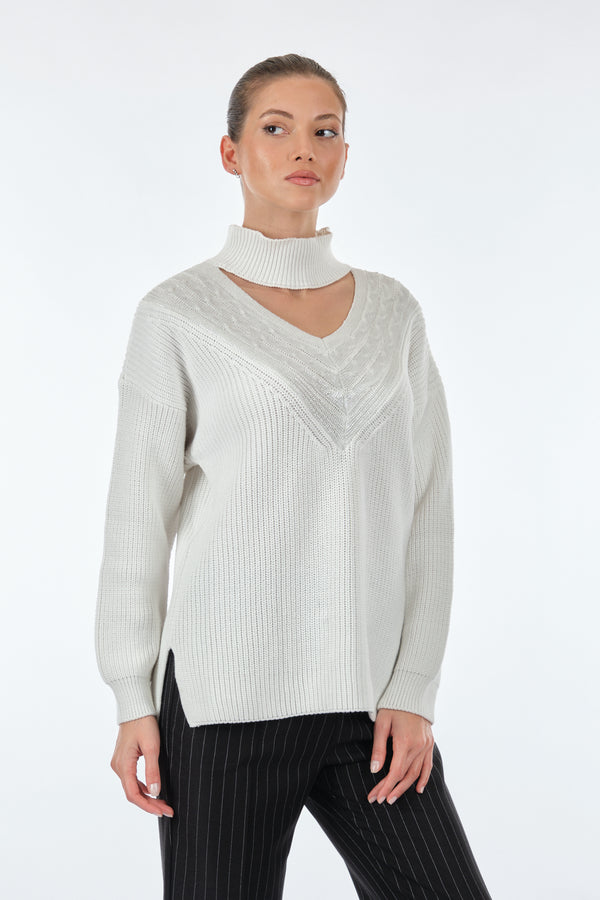 Unique Mode Minimalist Boğazlı Oversize Triko - Günlük Şıklık