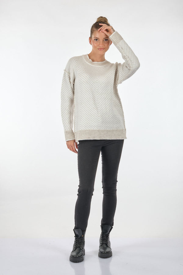 Unique Mode Oversize Kadın Triko - Günlük Minimalist Stil - Uzun Kol