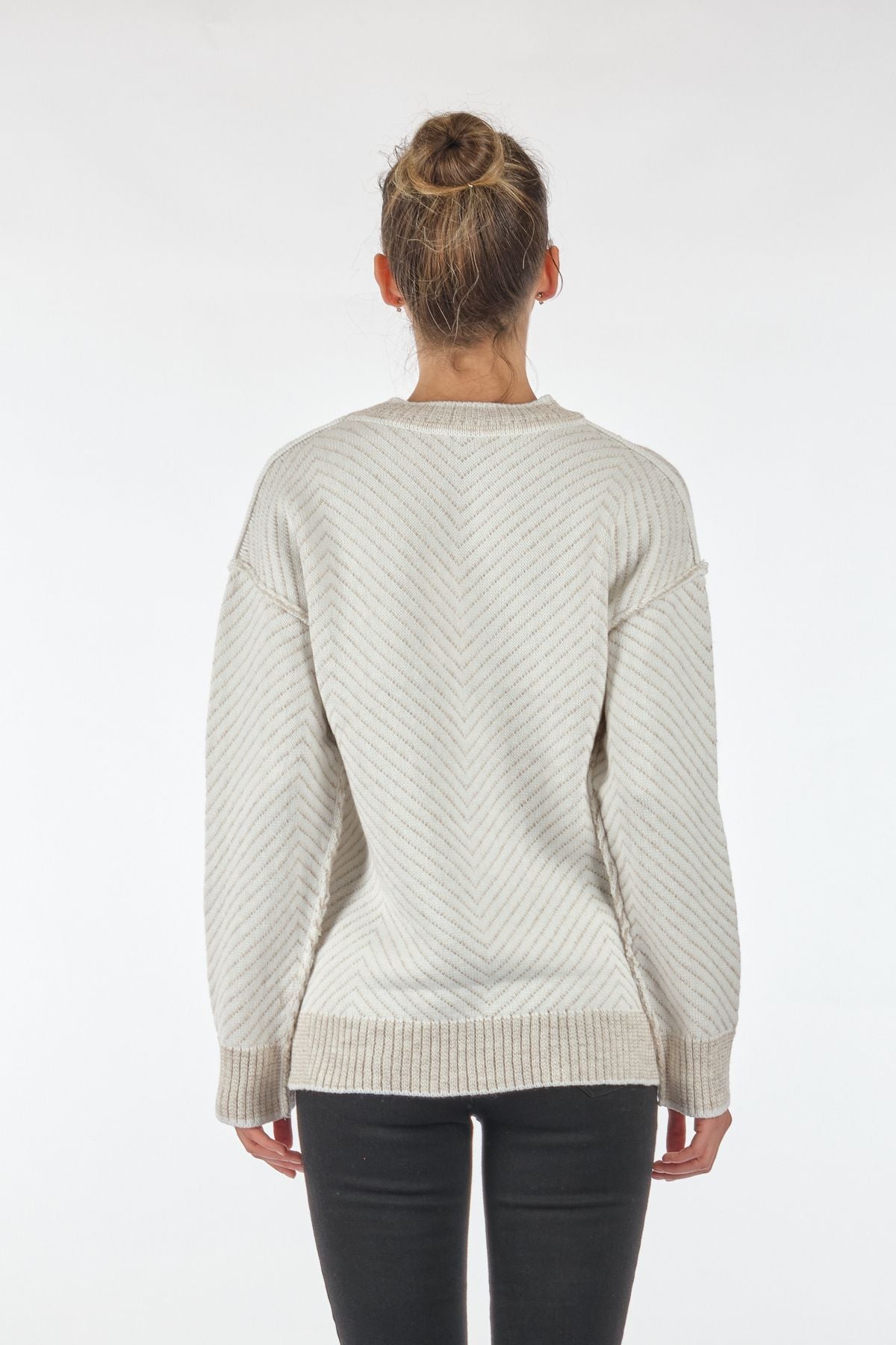 Unique Mode Oversize Kadın Triko - Günlük Minimalist Stil - Uzun Kol