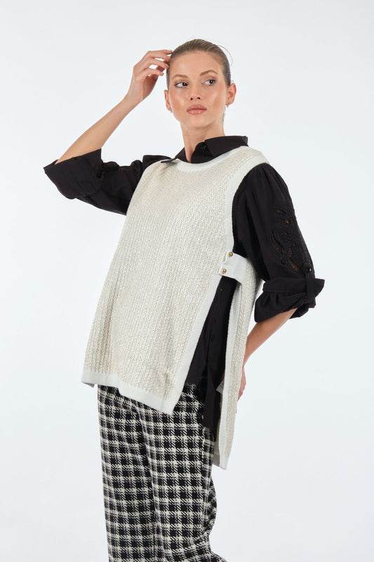 Unique Mode Oversize Midi Kadın Yelek - Minimalist Tarz