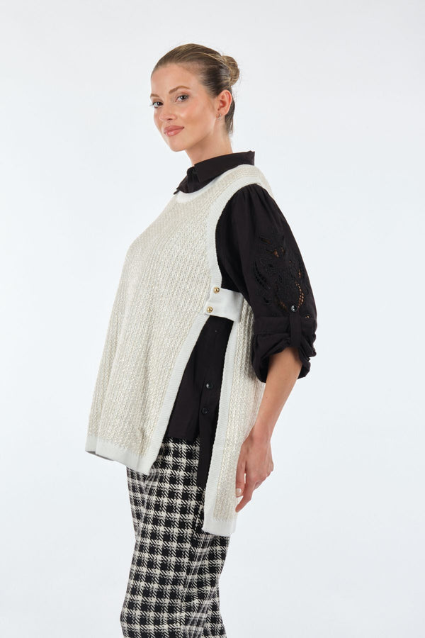 Unique Mode Oversize Midi Kadın Yelek - Minimalist Tarz