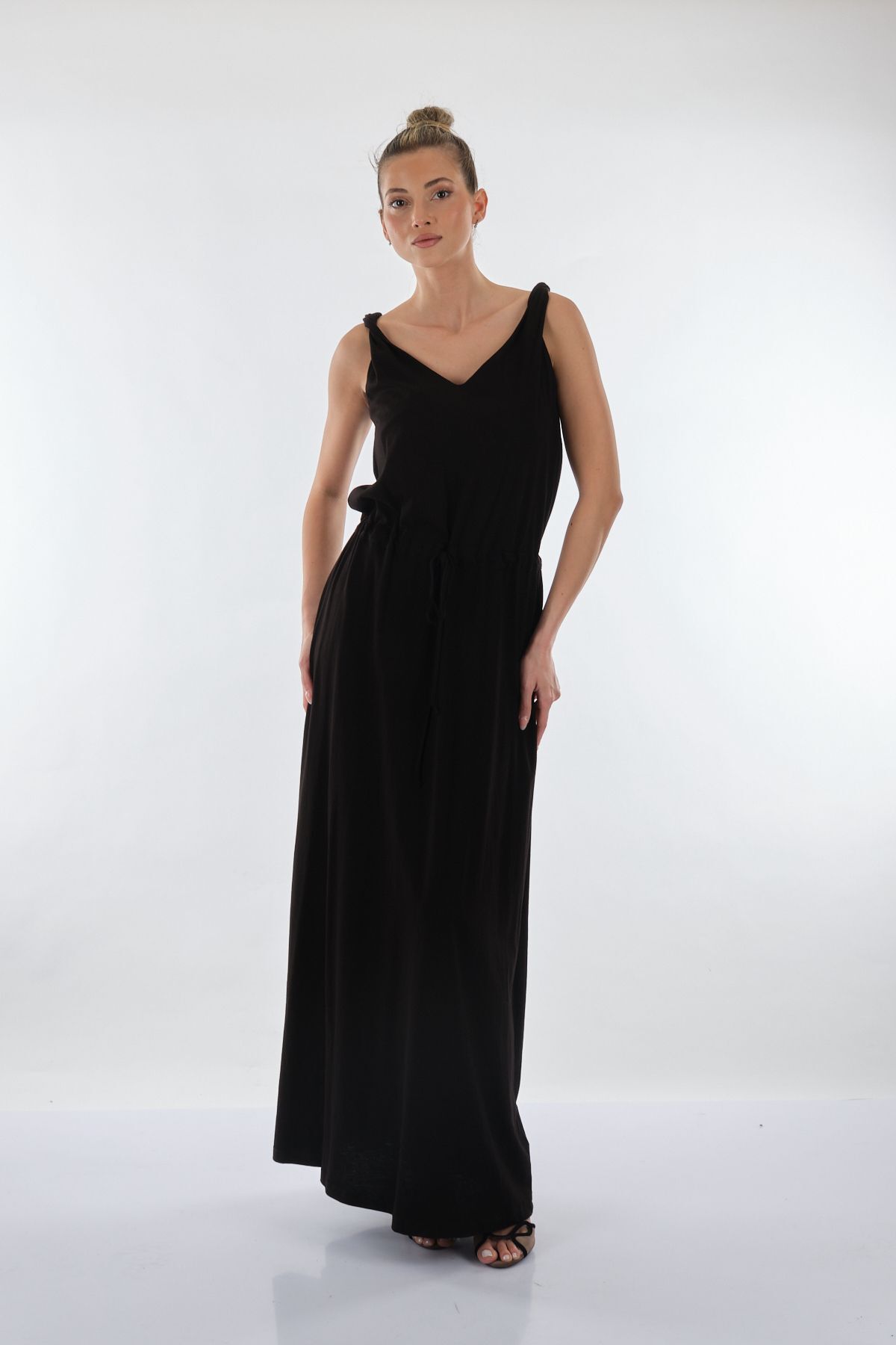 Unique Mode V Yaka Oversize Maxi Elbise - Minimalist Stil Translation missing: ar.content.product_image_main