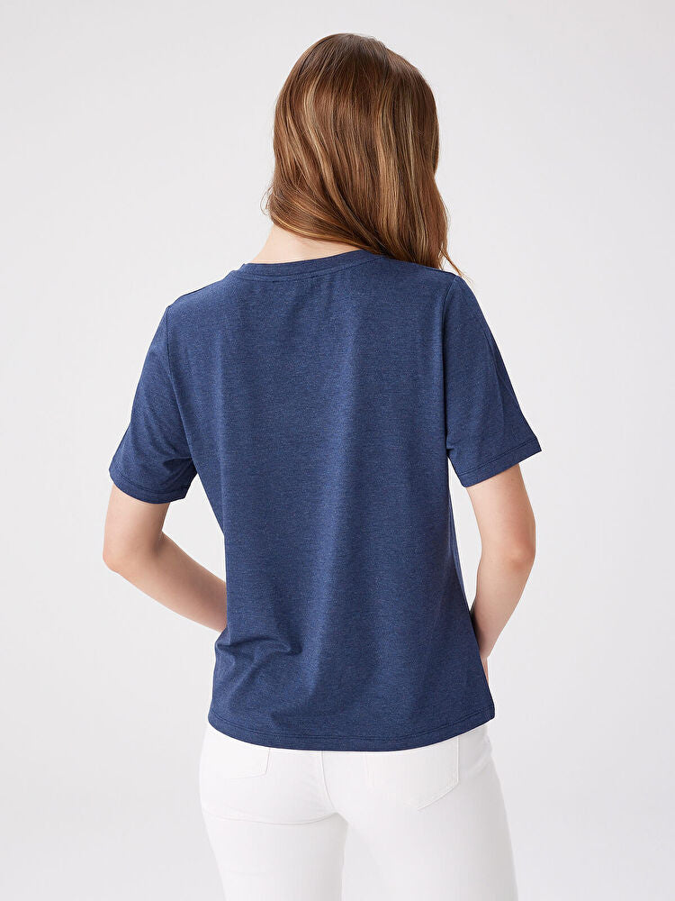 V Yaka Kısa Kol T-Shirt FAİK SÖNMEZ