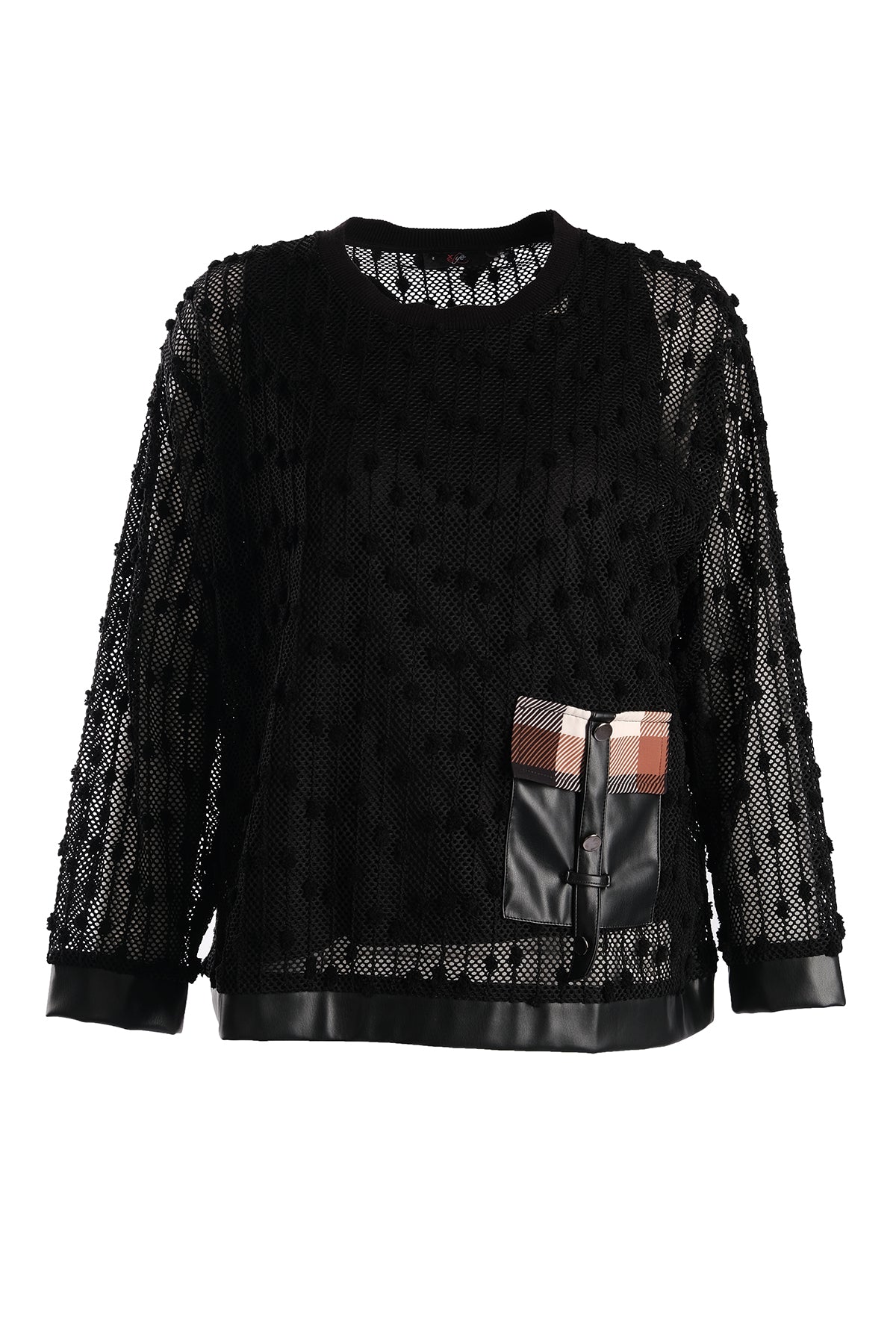 Vedi-bb Oversize Uzun Kol File Kadın Bluz - Minimalist Tasarım Translation missing: ar.content.product_image_main