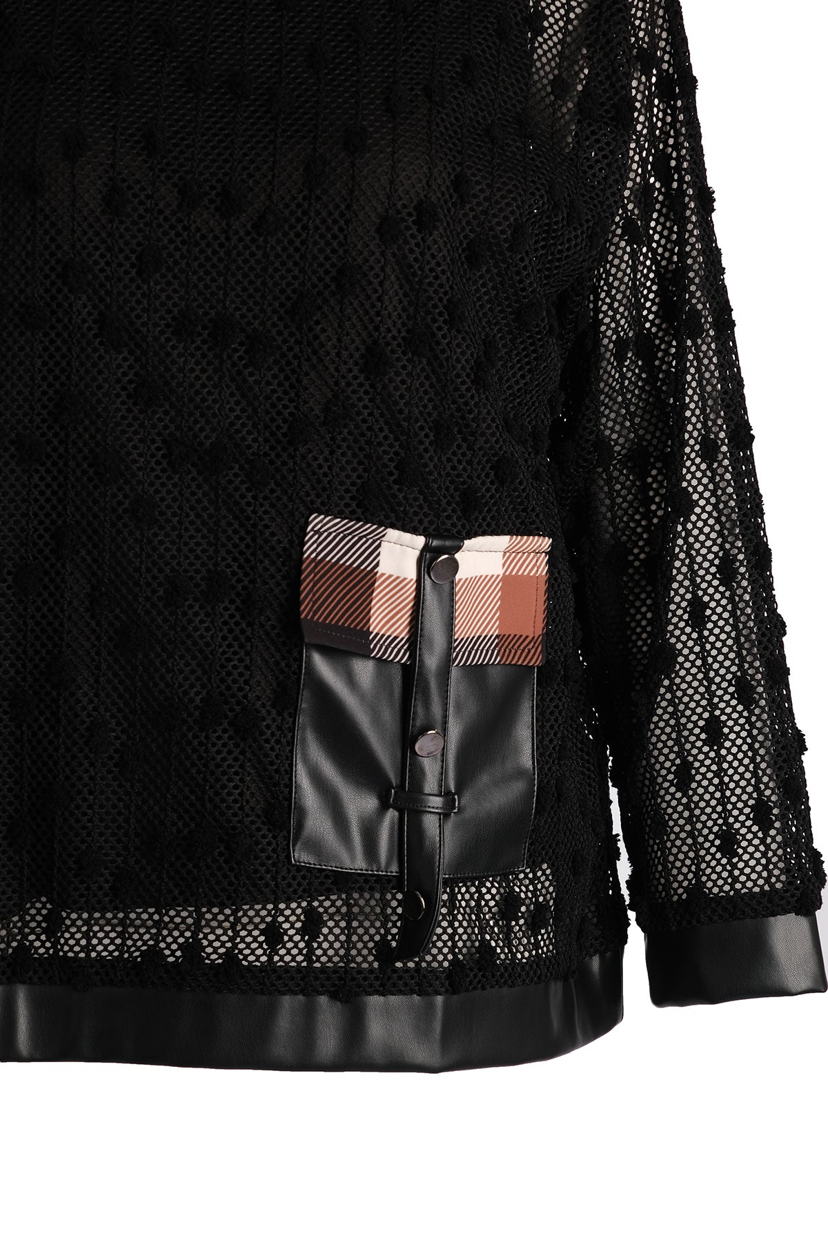 Vedi-bb Oversize Uzun Kol File Kadın Bluz - Minimalist Tasarım Translation missing: ar.content.product_image_secondary