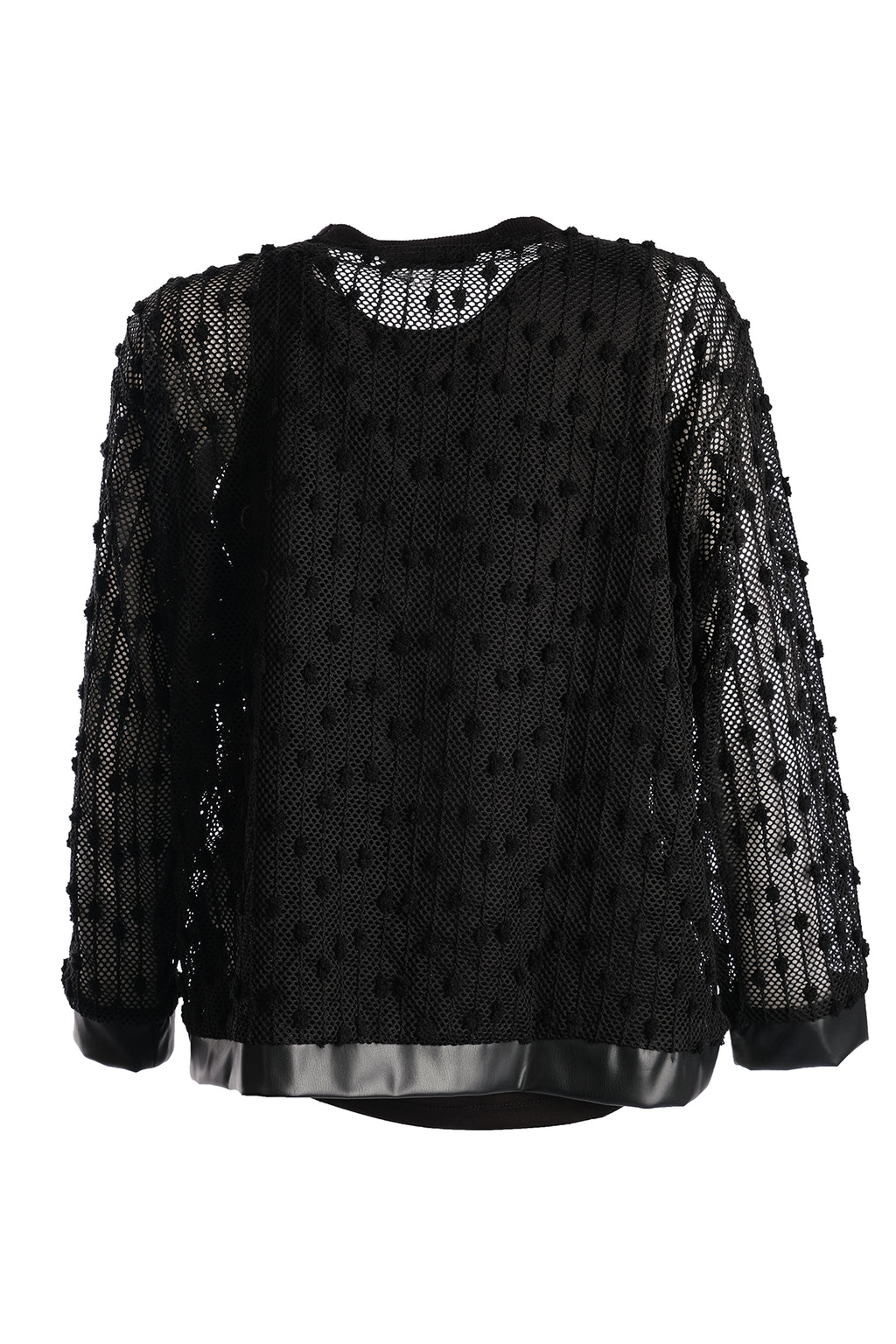 Vedi-bb Oversize Uzun Kol File Kadın Bluz - Minimalist Tasarım