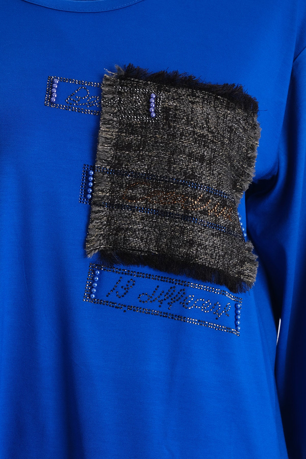 Vedi-bb Oversize Uzun Kol Minimalist Kadın Bluz - Günlük Kullanım Translation missing: ar.content.product_image_secondary