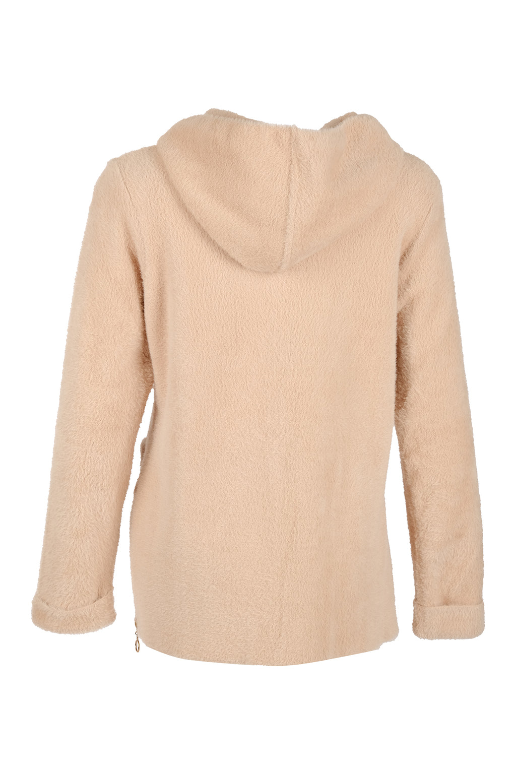 Vedi-bb Oversize Peluş Kapüşonlu Kadın Ceket - Rahat ve Şık
