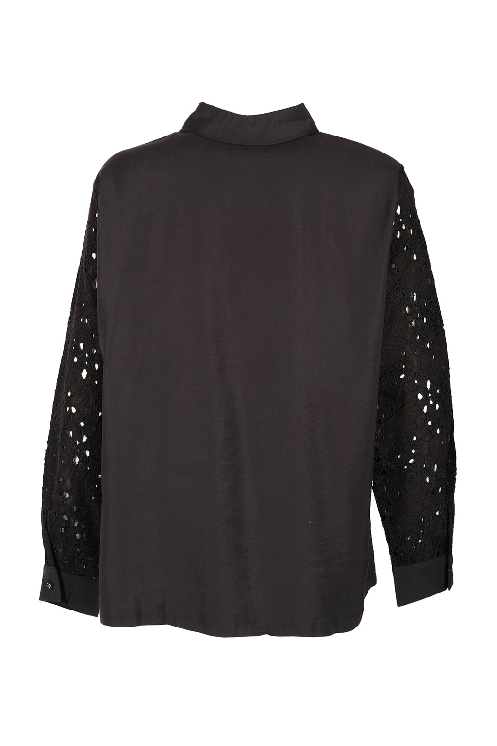 Vedi-bb Oversize Dantel Detaylı Uzun Kol Kadın Gömlek - Minimalist Stil