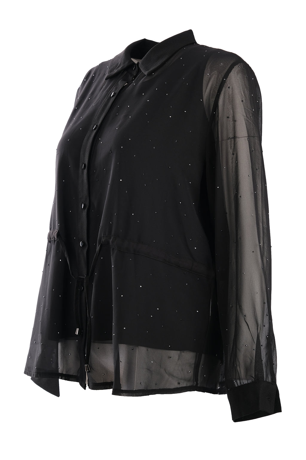Vedi-bb Oversize Uzun Kol Şifon Gömlek - Minimalist Tarz