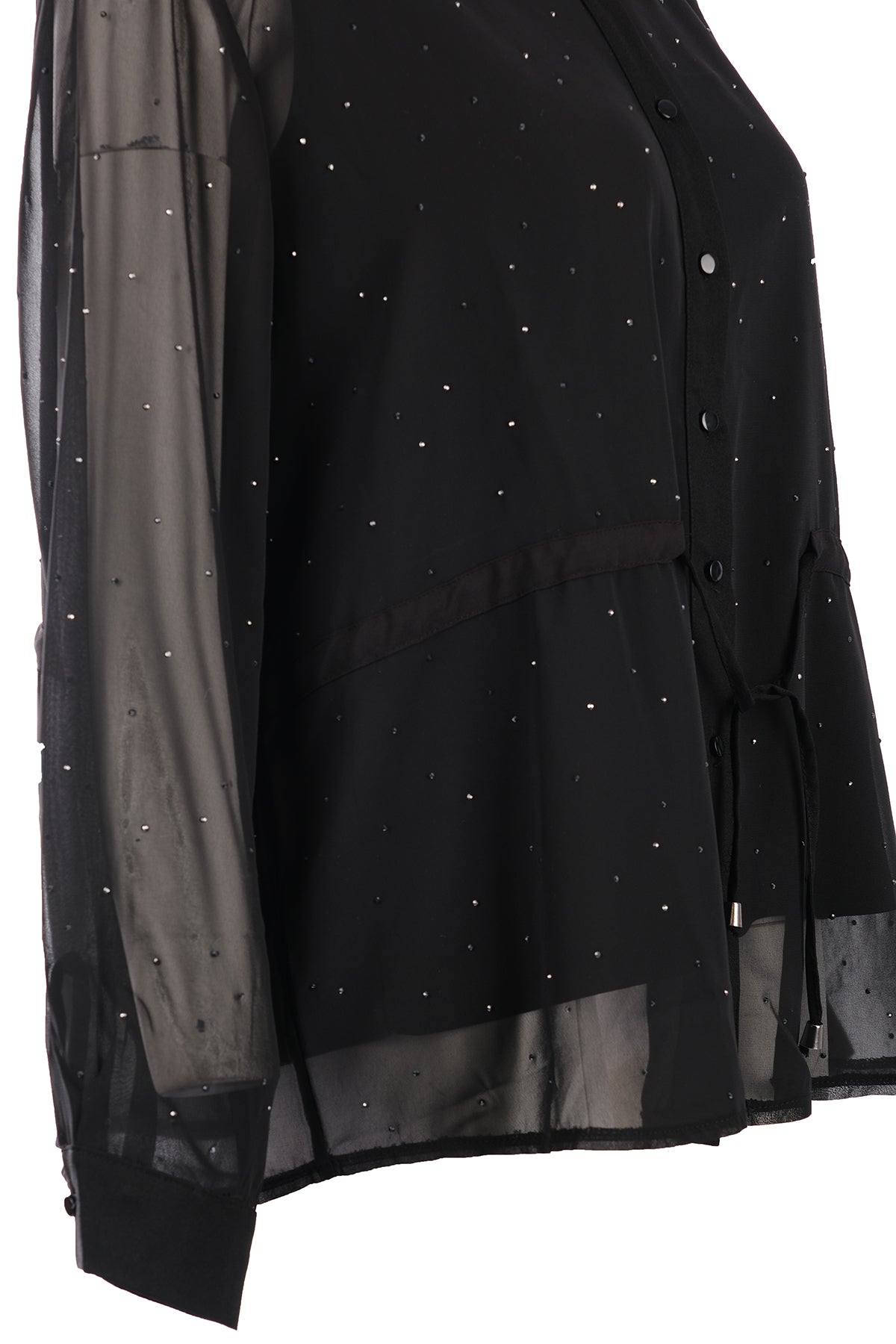 Vedi-bb Oversize Uzun Kol Şifon Gömlek - Minimalist Tarz