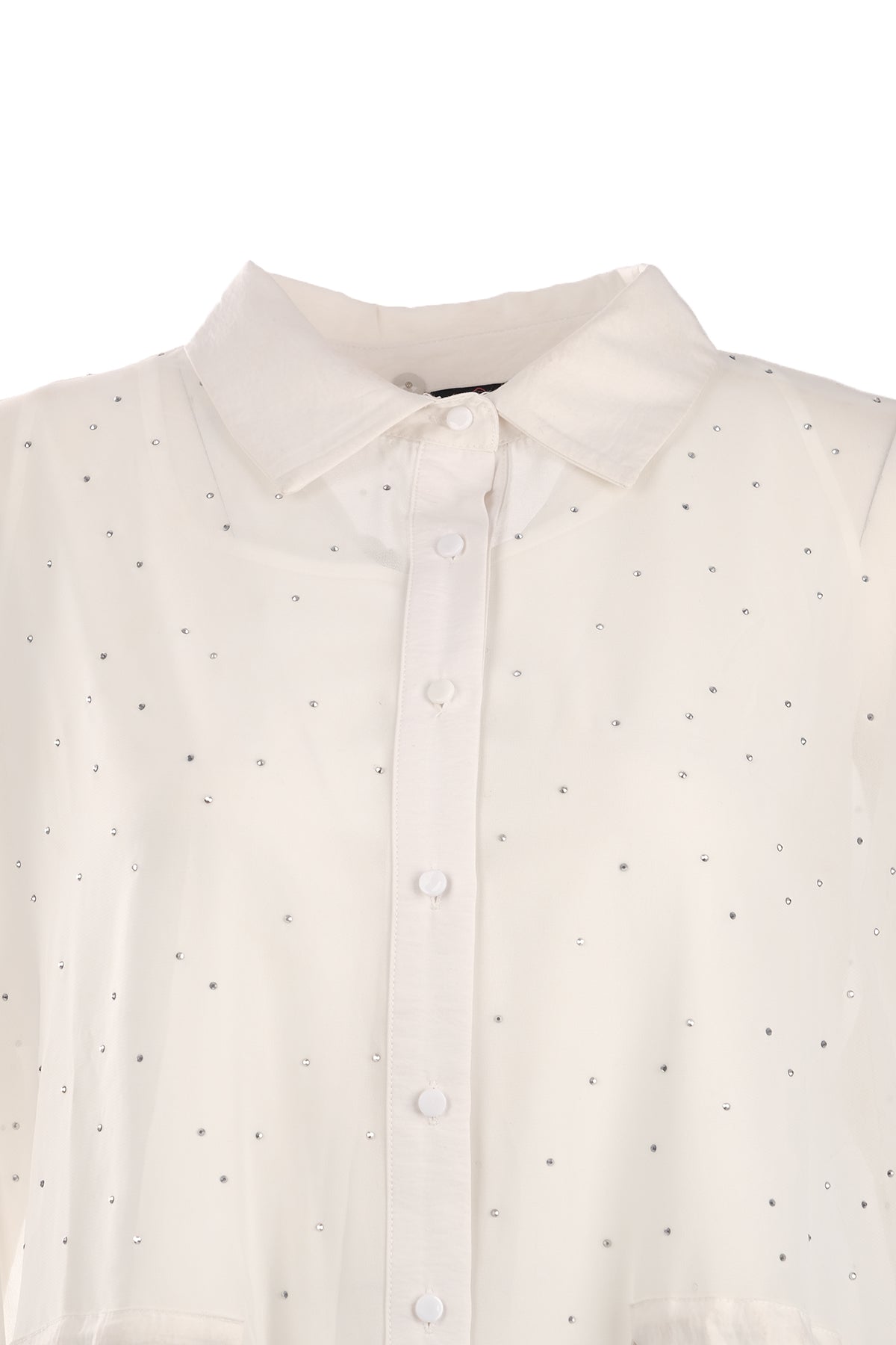 Vedi-bb Oversize Uzun Kol Şifon Gömlek - Minimalist Tarz